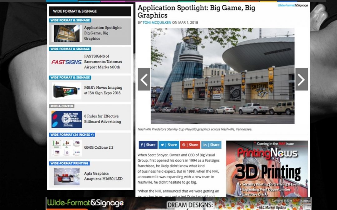 A Detailed Look at our Sign and Graphics Work for the Predators